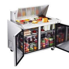 48″ Commercial Sandwich Prep Table, 12.5 Cu Ft, Stainless Steel, 18 Pans