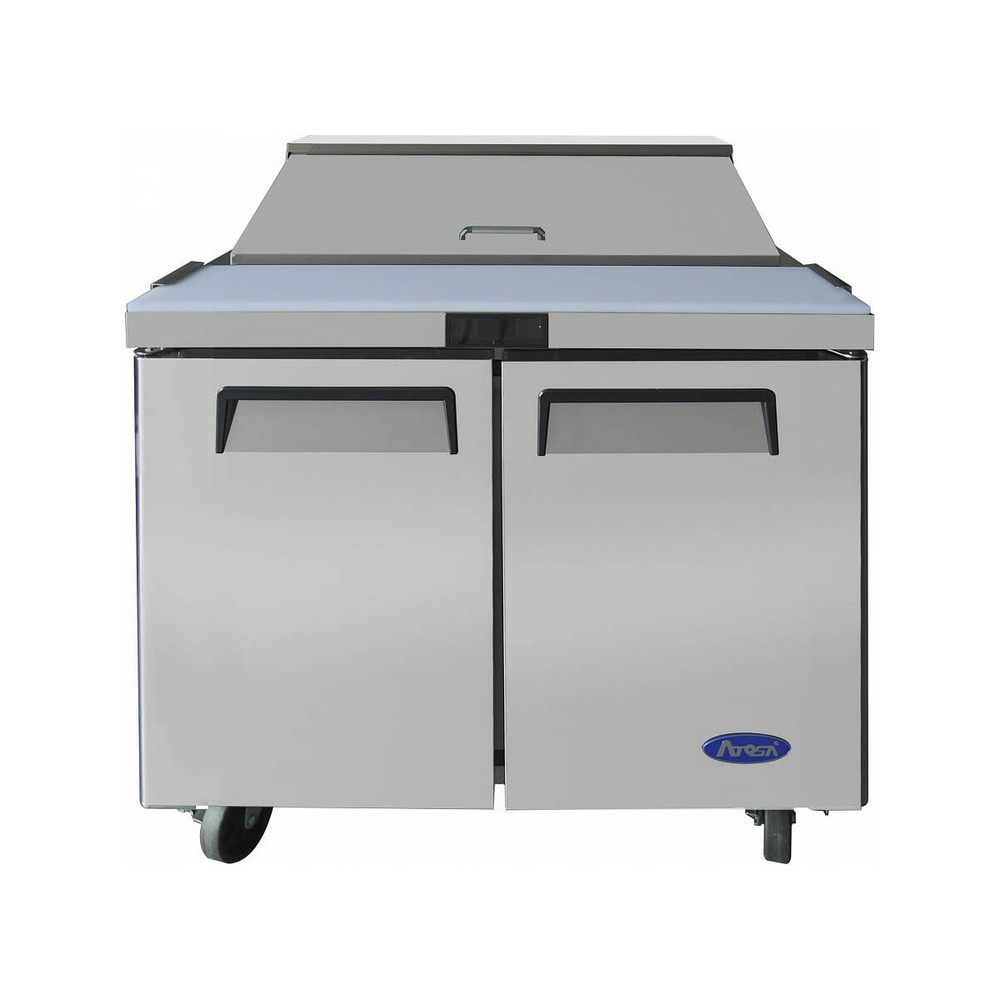 Atosa USA MSF3610GR 36″ Two Section Standard Top Sandwich Prep Table, 8.7 cu….