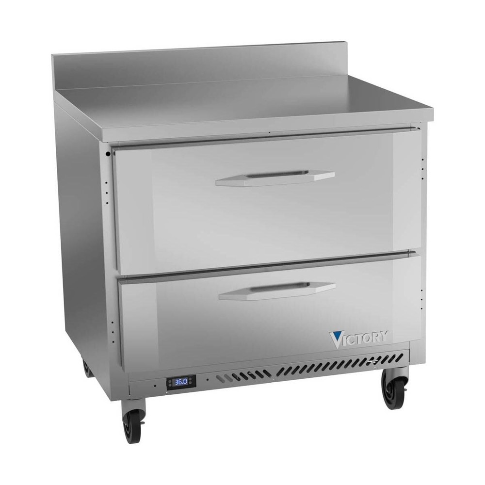 Victory VWRD36HC-2 36″ One-Section Worktop Refrigerator w/ 2 Drawers, 8.5 cu….