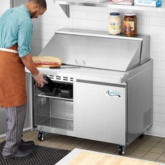 48″ 2 Door Mega Top Stainless Steel Refrigerated Sandwich Prep Table