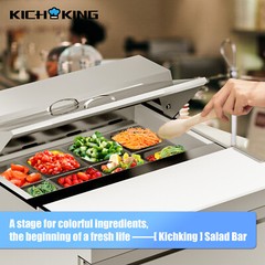 Commercial Refrigerator Salad Sandwich Prep Table 27” 8 Pans Restaurant Kitchen