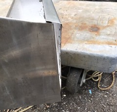48” used 2 Door Commercial Refrigerated Sandwich Prep Table Works need Repairs