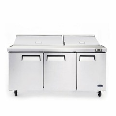 Atosa USA MSF8308GR 72″ Three Section Mega Top Sandwich Prep Table, 30 Pan