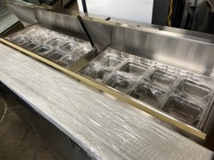 OPEN BOX NEW 3 Door 73″ Refrigerated Prep Table Cooler NSF Atosa MSF8304GR #2227