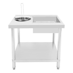 Commercial Breading Table Fried Chicken Station Prepare Workdesk Stainless Steel
