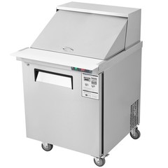 VEVOR 28″ Mega Top Sandwich Salad Prep Table Refrigerator Cooler 1 Door 12 Pans