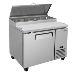 Commercial 48” Refrigerated Pizza Prep Table 1 Door Stainless Steel 12.8 cu.ft.