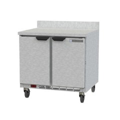 Beverage Air WTF36AHC-FIP 36″ 2-Section Worktop Freezer w/ 2 Solid Doors, 8.6…