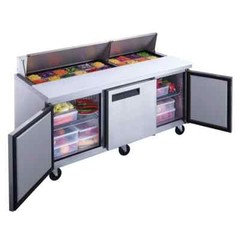 Commercial Stainless Steel 72″ 3 Door Sandwich Food Prep Table Refrigerator