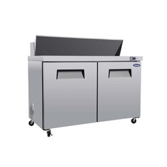 Double-door commercial 60″ Sandwich Prep Table fridge-18 Cu.Ft Low Noise