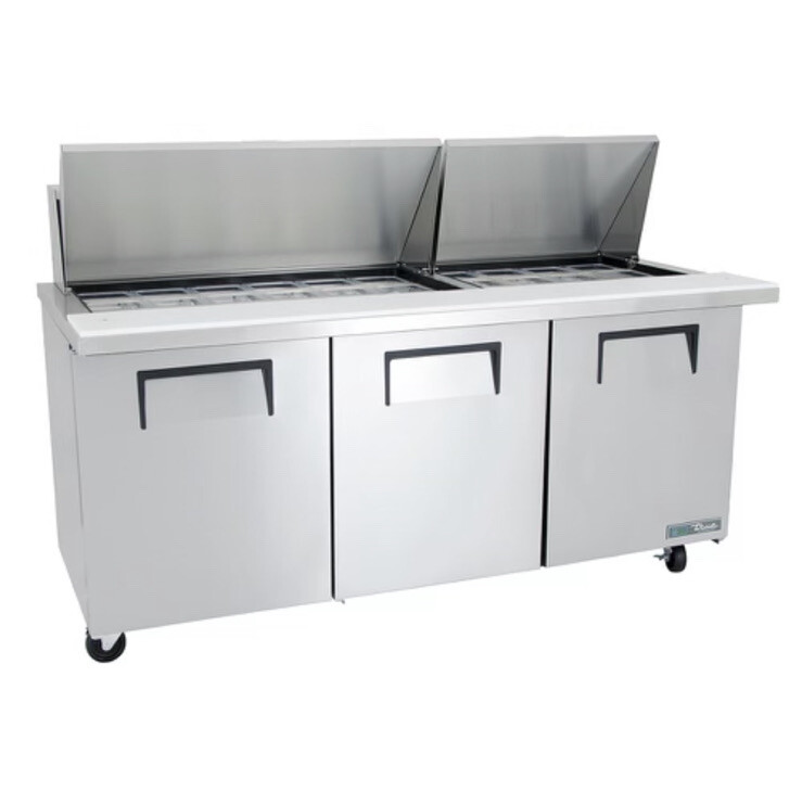 True 72″ Sandwich/Salad Prep Table w/ Refrigerated Base