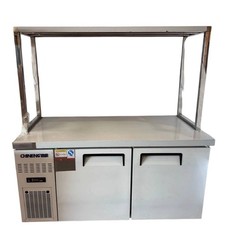 NEW Commercial 2 Door Freezer Prep Table 110V Stainless Steel Restaurant Station