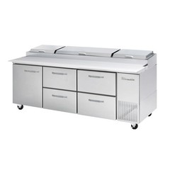 Blue Air BAPP93-D4RM-HC 93″ 4 Drawer 1 Door (Left) Refrigerated Pizza Prep Table