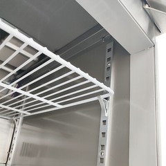 110V 6 Pans Air-cooled Commercial Refrigerator 163LStainless Sandwich Work Table
