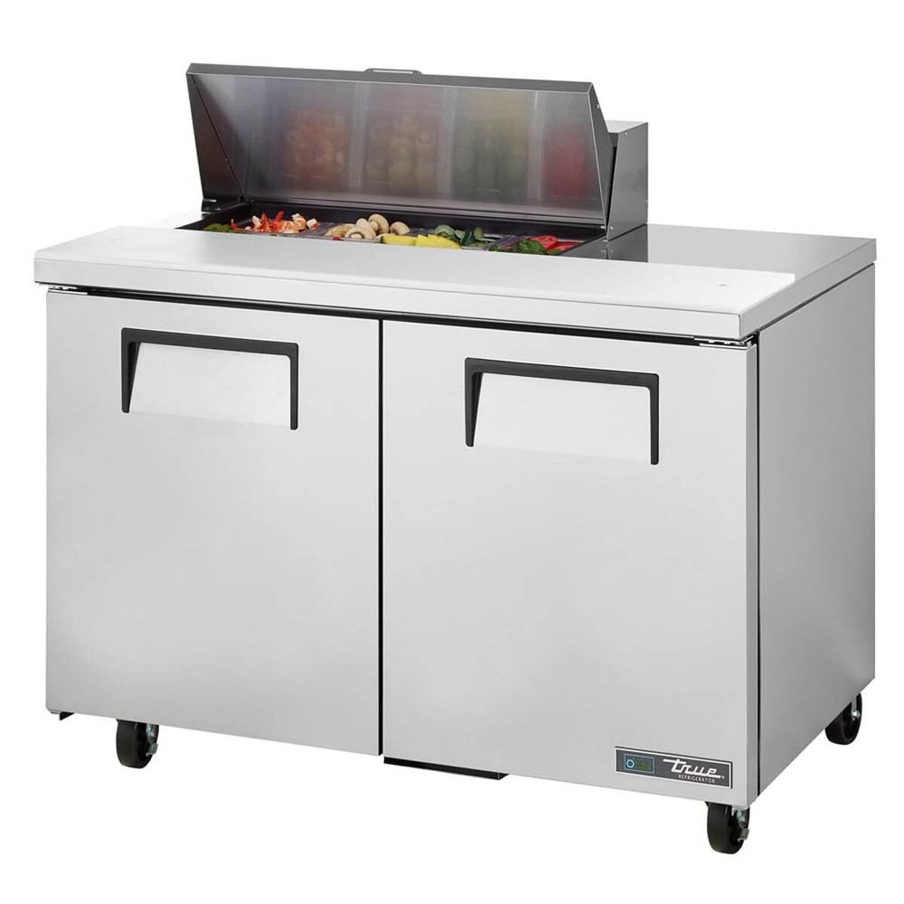 True TSSU-48-08-HC 48″ 2 Door Refrigerated Sandwich / Salad Prep Table