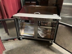 NEW 2 Door Refrigerated Sandwich 48″ Prep Table Blue Air BLPT48-HC Cooler #7874
