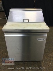 Sev-Ware SP29-8-HC 29” One Door Sandwich Prep Table With Casters
