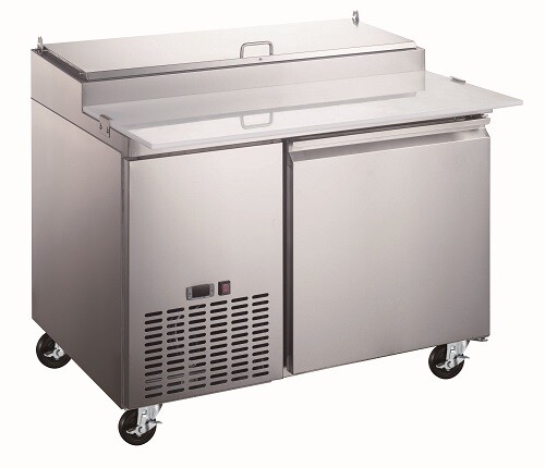 Omcan USA 59042 44″ One Section Refrigerated Pizza Prep Table w/ 1 Door, (6) …