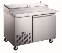 Omcan USA 59042 44″ One Section Refrigerated Pizza Prep Table w/ 1 Door, (6) …