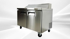 NEW 48″ Commercial Sandwich Salad Prep Table Refrigerator 12 Bin Station NSF ETL