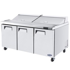 Atosa MSF8304GR 72″ Three Section Salad Sandwich Prep Table Refrigerator
