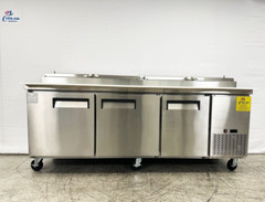 NEW 90″ Commercial Pizza Prep Table Refrigerator Large 19″ Board Worktop NSF