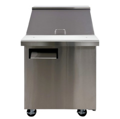 28″ W 12 Pan Mega Top Single Door Refrigerated Food Prep Table Cooler Work Table