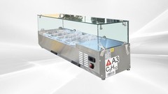 NEW 5 Pan Commercial Refrigerated Prep Table Countertop Salad Fruit Sauce NSF