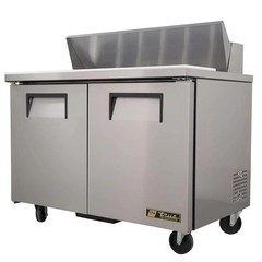 New 48” True TSSU-48-12-HC 2 Door Sandwich Salad Refrigerated Base Prep Table