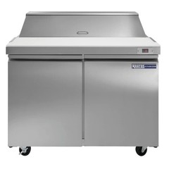 Kratos Commercial Refrigerator, 48″W Sandwich and Salad Prep Table with 2 Doors,