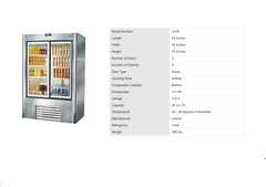 Leader LS48, 48x30x75-Inch Refrigerated Soda Merchandiser, Double Sliding Glass