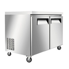 NSF 36″ Two Door Undercounter Refrigerator Worktable Food Prep Cooler Counter