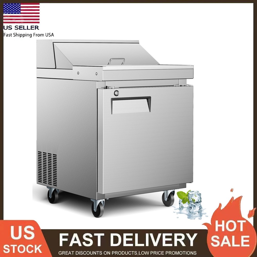 VP29 28” 2in1 refrigerated cabinet with countertop, ideal fr storing condiments