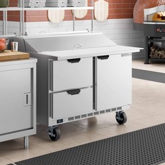 Beverage-Air 48″ 1 Door 2 Drawer Cutting Top Refrigerated Sandwich Prep Table