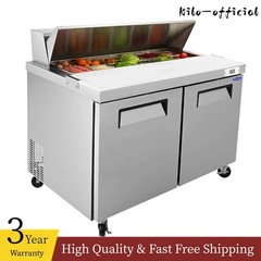 48″ Commercial Sandwich & Salad Prep Table Refrigerator 14Cu.Ft R290 Refrigerant