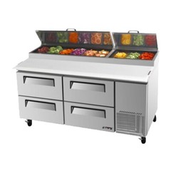 Turbo Air TPR-67SD-D4-N 67″ Super Deluxe Four Drawer Pizza Prep Table