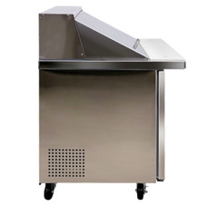 28″ W 12 Pan Mega Top Single Door Refrigerated Food Prep Table Cooler Work Table