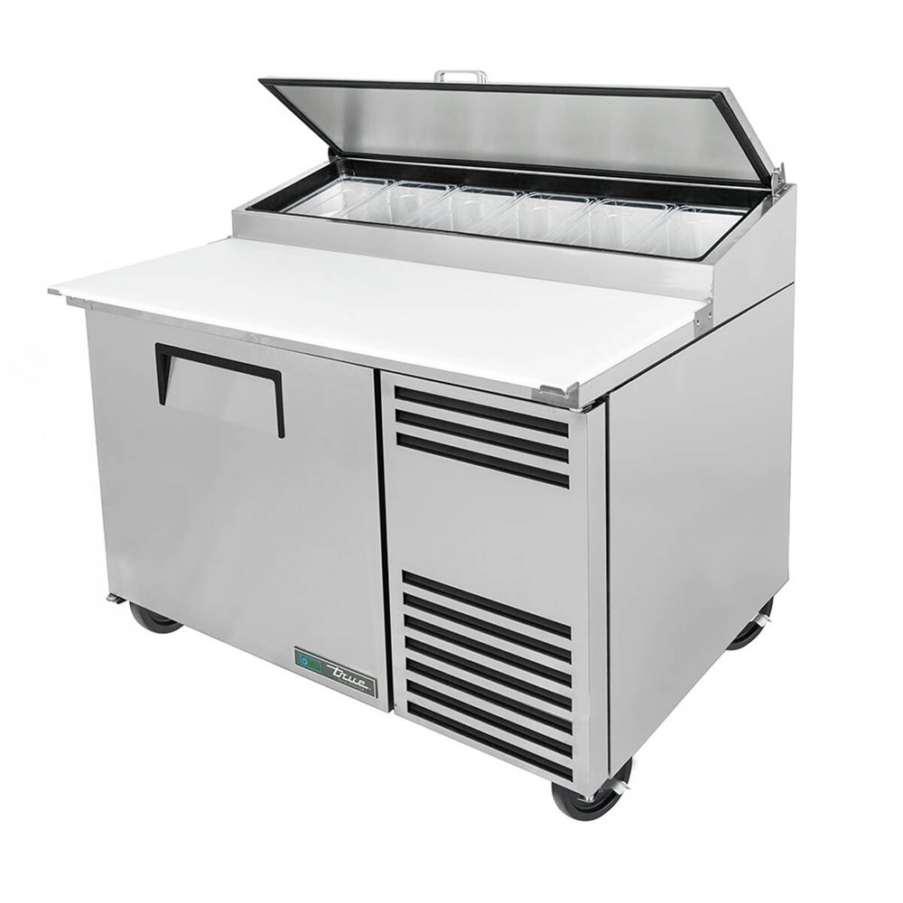 True TPP-AT-44-HC 44″ Solid Door Pizza Prep Table with Refrigerated Base & Al…