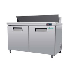 Commercial 60” Refrigerated Sandwich & Salad Prep Table Double Door 18 cu.ft.