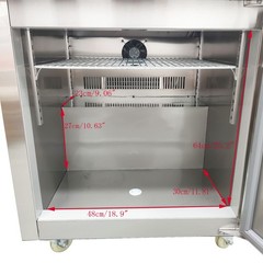 110V 163L Commercial Salad Refrigerator 2-8℃ Sandwich Salad Prep Table w/ 6 Pans