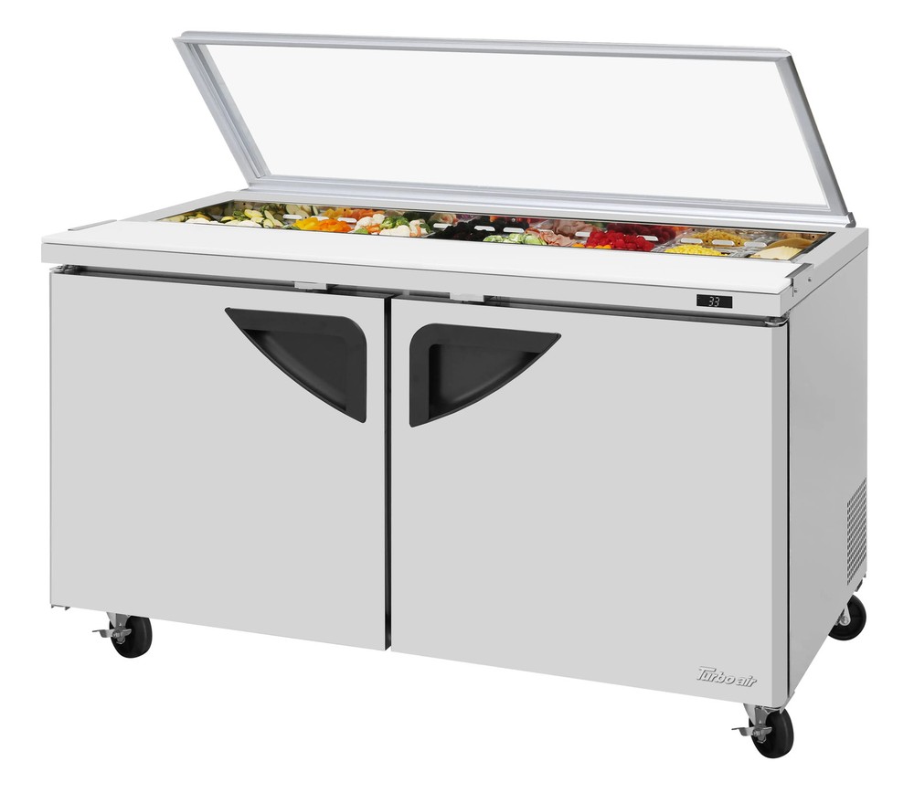 Turbo Air TST-60SD-N-GL 60″ Wide Sandwich Salad Prep Table With Glass Lid