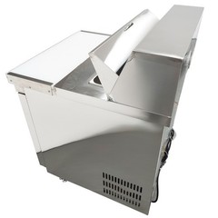 110V 163L Commercial Salad Refrigerator 2-8℃ Sandwich Salad Prep Table w/ 6 Pans