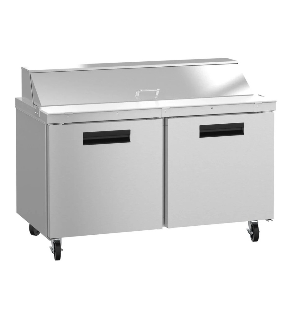 Hoshizaki SR60B-16 60″ Two Section Sandwich / Salad Prep Table w/ 2 Doors, 16…