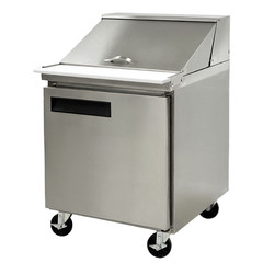 29″ W Refrigerated Single Door Mega Top Sandwich/Salad Prep Table Cooler 12 Pan