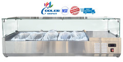 NEW 5 Pan Commercial Refrigerated Prep Table Countertop Salad Fruit Sauce NSF