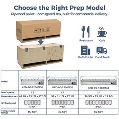 47″ Refrigerated Condiment Prep Station with 5 x 1/4 GN Pans 35-50°F for Salad