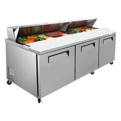 72″ 3 Doors Commercial Refrigerators Sandwich & Salad Prep Table 22Cu.Ft 33~40℉