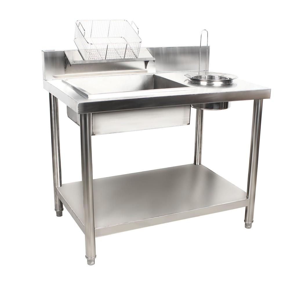 Breading Table Manual Station Chicken Fish Fried Worktop Prep Station Commercial
