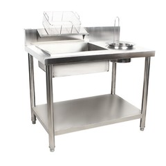 Commercial Breading Table Fried Food Prep Fry Chicken Work Table Breader Station