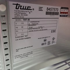 Used True TWT-48 49″ 2 Door Worktop Refrigerator | Stock No. 959207